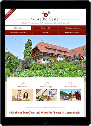 Websitegestaltung Winzerhof Sester Gengenbach